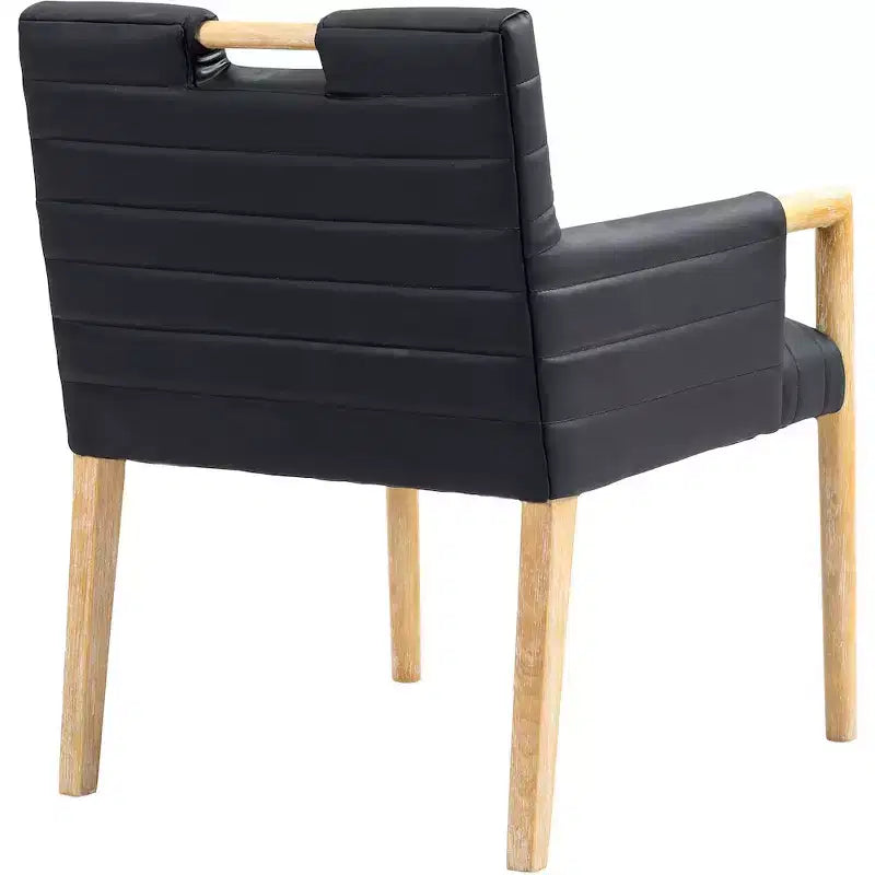 Vegan Leather Dining Arm Chair