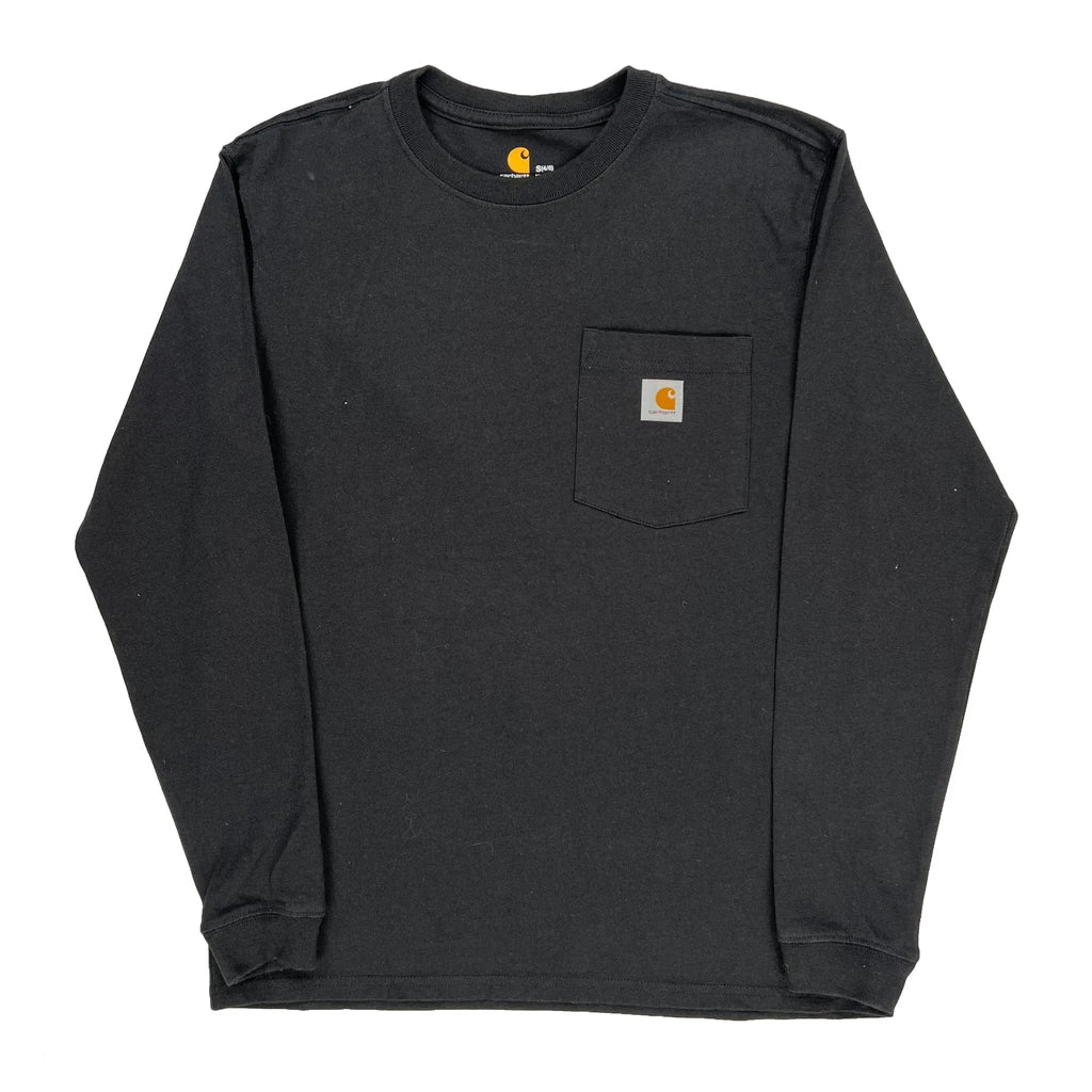 Long Sleeve T-Shirt - Small Black Cotton