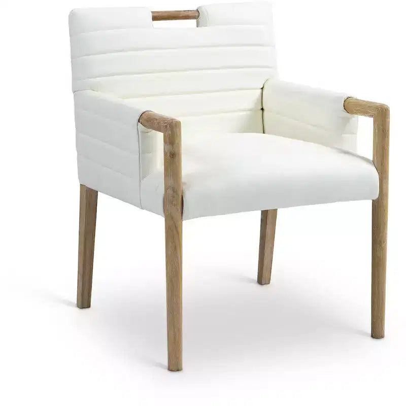 Vegan Leather Dining Arm Chair