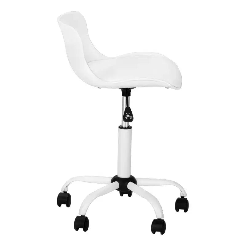Modern Height-Adjustable Office Chair with Metal Base and Wheels, 360�� Swivel