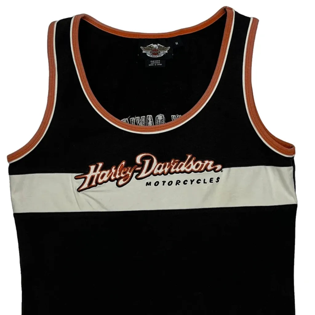 Women's Sleeveless Graphic Vest Regular Fit Black Cotton Medium