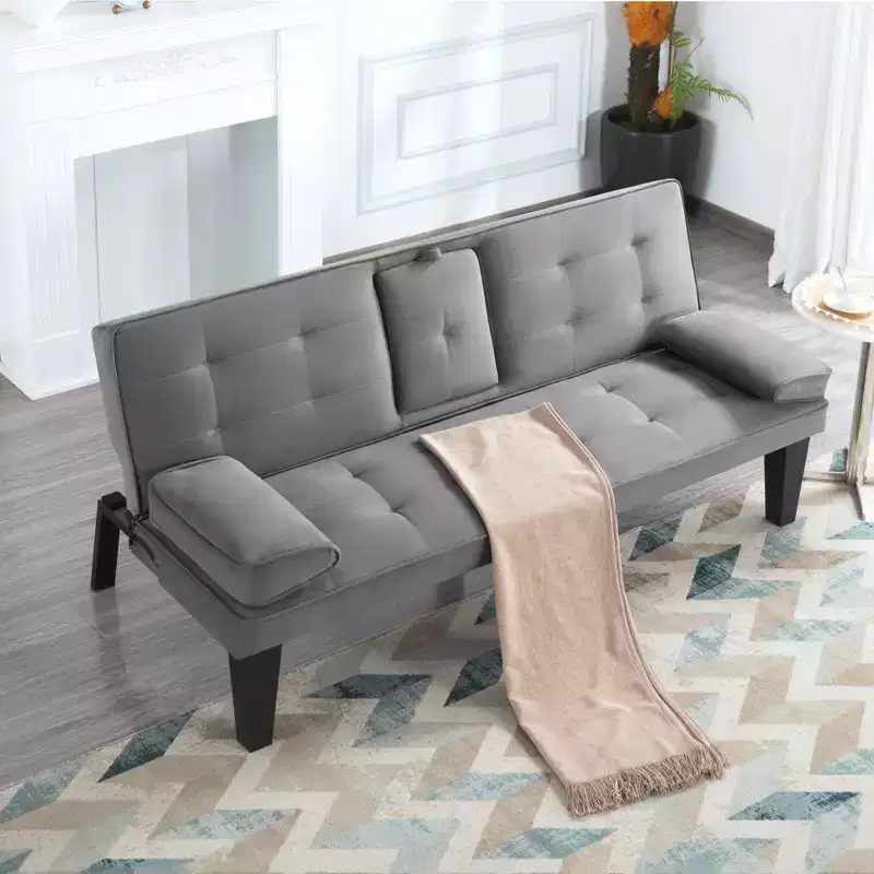 65in Modern Design Sleeper Sofa Bed Easy-Convertible Couch