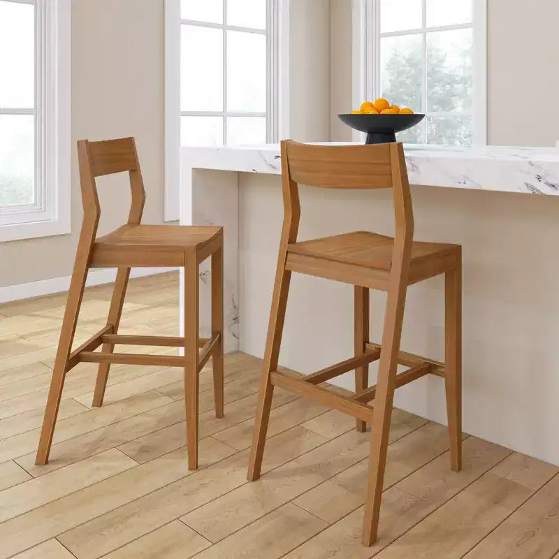 44 Solid Wood Counter Height Dining Chair for Kitchen Island and Breakfast Bar