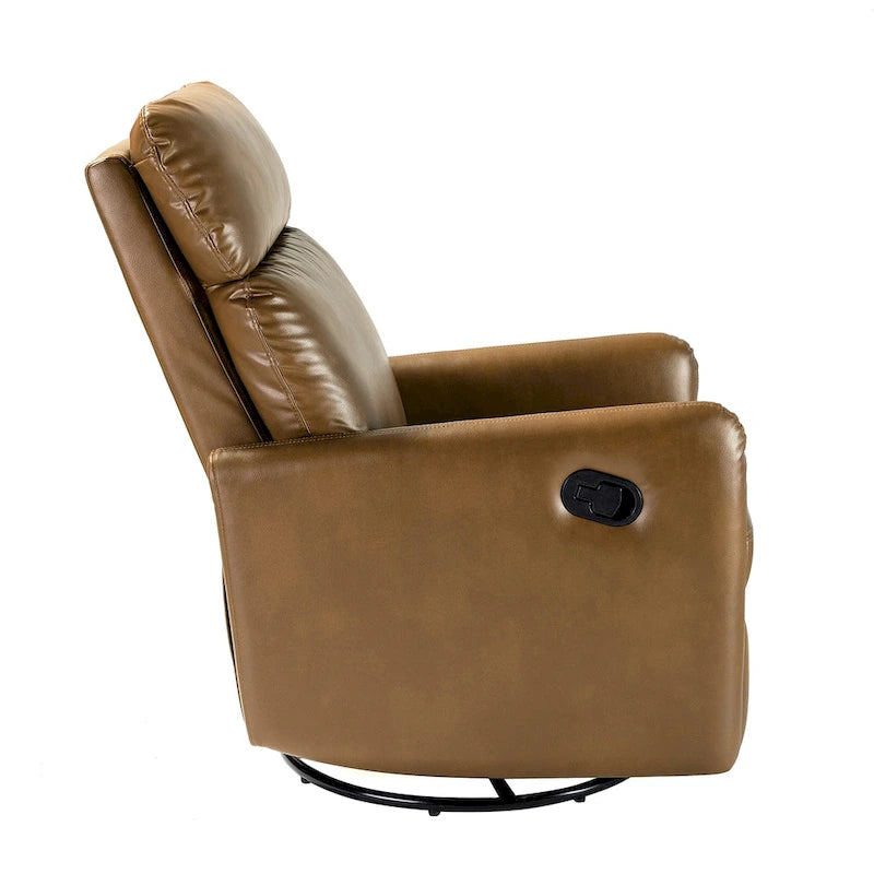 Manual Swivel Recliner with Metal Base