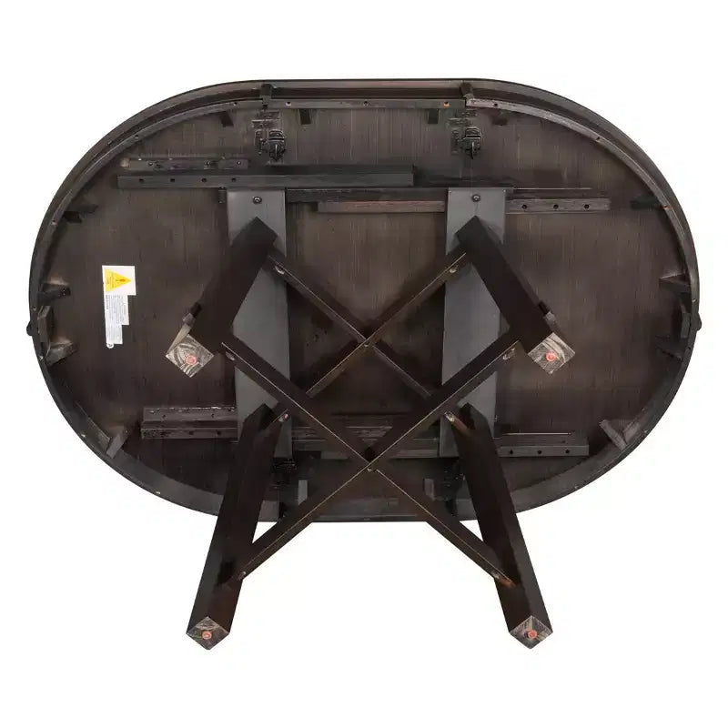 Farmhouse Dining Table with 4-Leg X-Shaped Base and 16