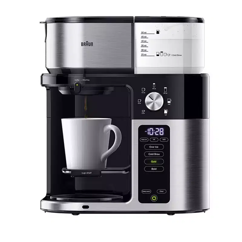 Braun MultiServe Plus 10-Cup Pod Free Drip Coffee Maker, 7 Brew Sizes / Hot & Cold Brew, KF9250BK: Stainless Steel, Electric, Dishwasher-Safe