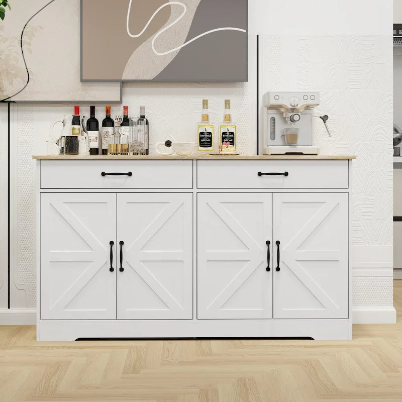 55.91 Large Farmhouse Buffet Cabinet