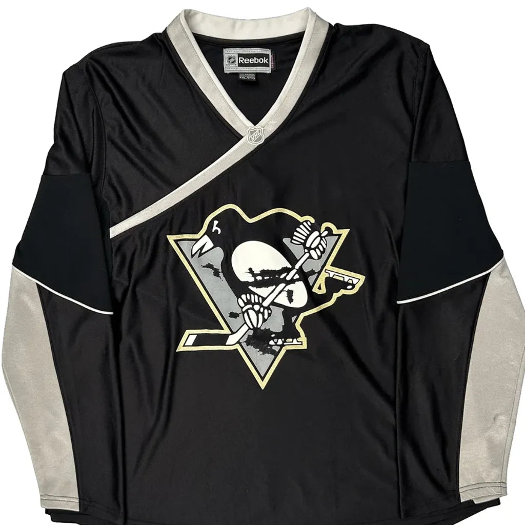 Penguins Jersey - Women's Black Long Sleeve XX-Large