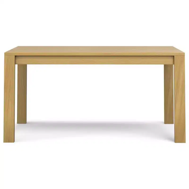 WyndenHall Saige Rectangle Dining Table Oak Veneer: Solid Wood, Seats 6, Straight Legs