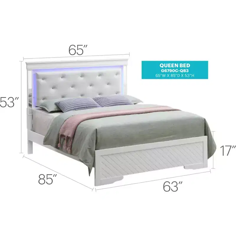 Passion Furniture Verona and Queen Panel Beds