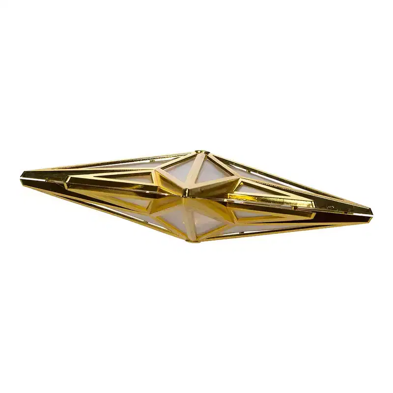 Kurt Adler 15-Inch 10-Point Warm White LED Gold Star Tree Topper