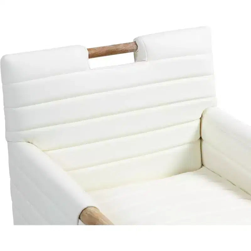Vegan Leather Dining Arm Chair