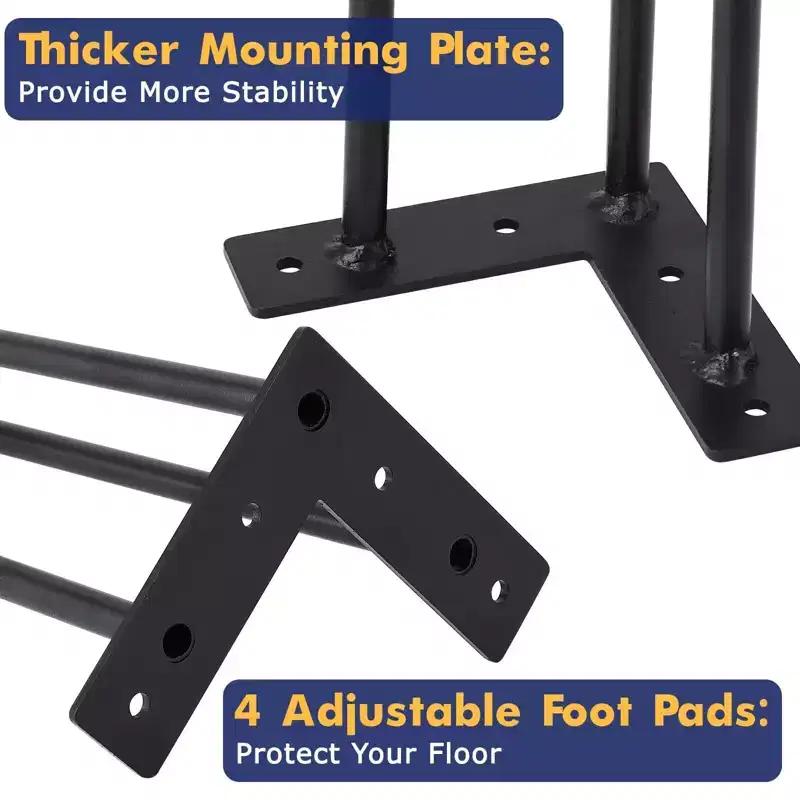 Metal Table Legs,Table Legs Replacement Heavy Duty Square Tube Desk Legs Furniture Legs, Heavy Duty Sturdy Leg,Dining Table Set of 4