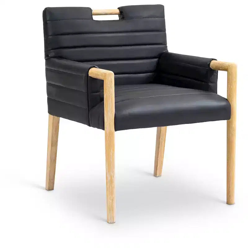 Vegan Leather Dining Arm Chair