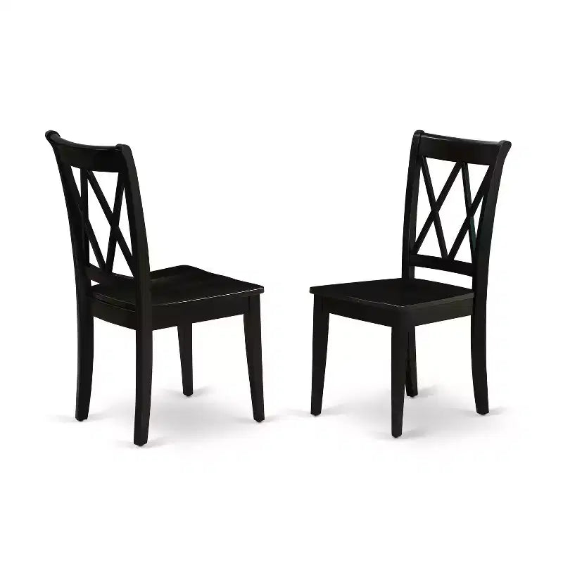 7 Piece Kitchen Table and Chair Set Black Rectangle Dining Room Table