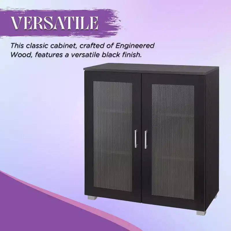 2-Door Accent Storage Cabinet, Sideboard Buffet Floor Storage Cupboard for Kitchen, Dining Room, Living Room, Entryway