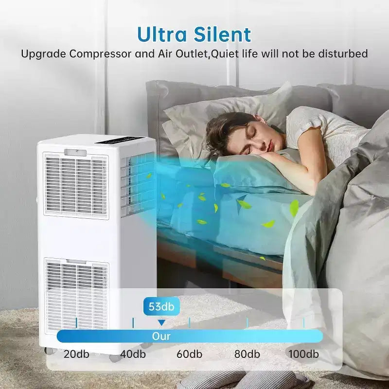 8,000 BTU Portable Air Conditioner - 3-in-1 AC for Rooms Up to 350 Sq.Ft with Remote & Window Kit