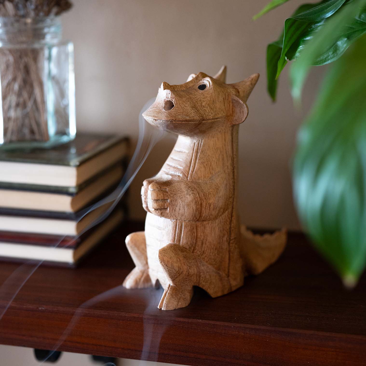 Large Smoking Dragon Incense Burner