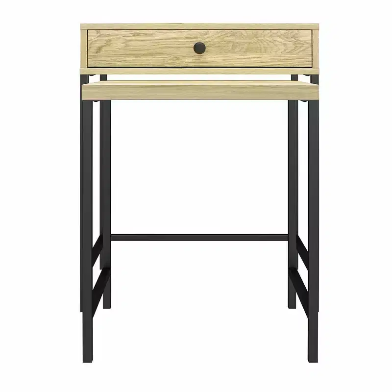 RealRooms Brookville Nesting Side Tables, Natural