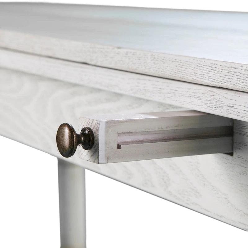Farmhouse Drop Leaf Trestle Console to Dining Table