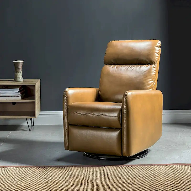 Manual Swivel Recliner with Metal Base