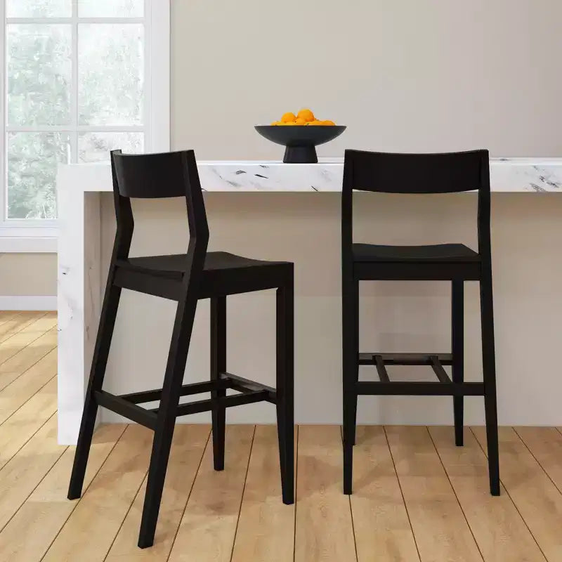 44 Solid Wood Counter Height Dining Chair for Kitchen Island and Breakfast Bar