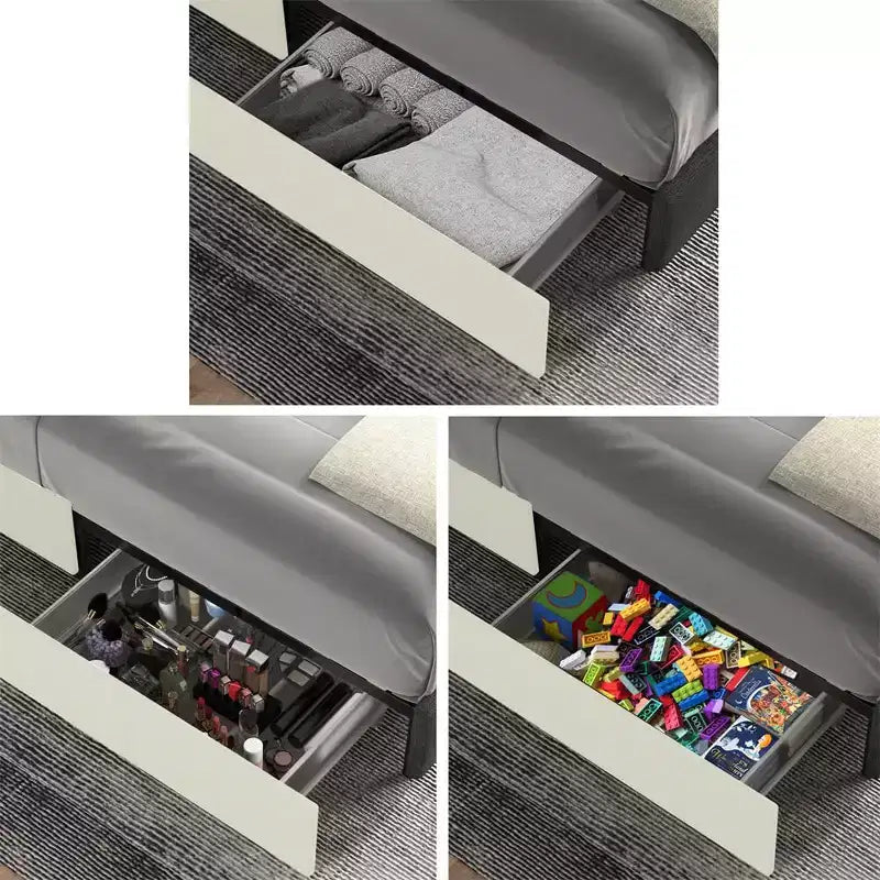 Upholstered Queen Bed, Velvet Queen Size Bed with Modern Design Headboard, Tight Channel, Wooden Slat Mattress Support
