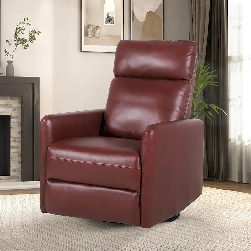 Manual Swivel Recliner with Metal Base