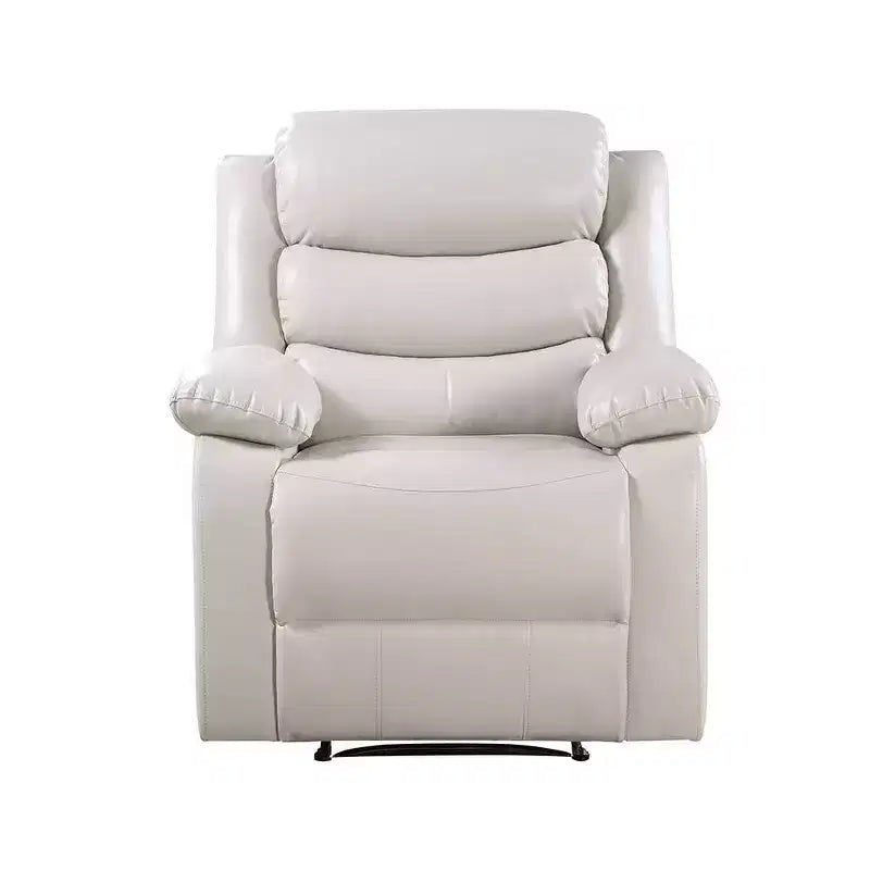 39 Power Recliner Accent Chair, Beige Faux Leather