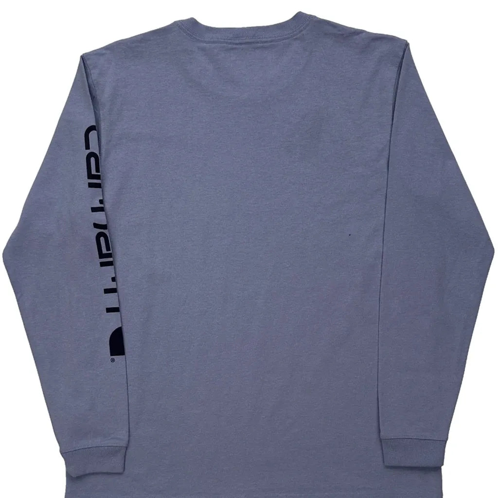 Long Sleeve T-Shirt Large Purple Cotton Women's Casual