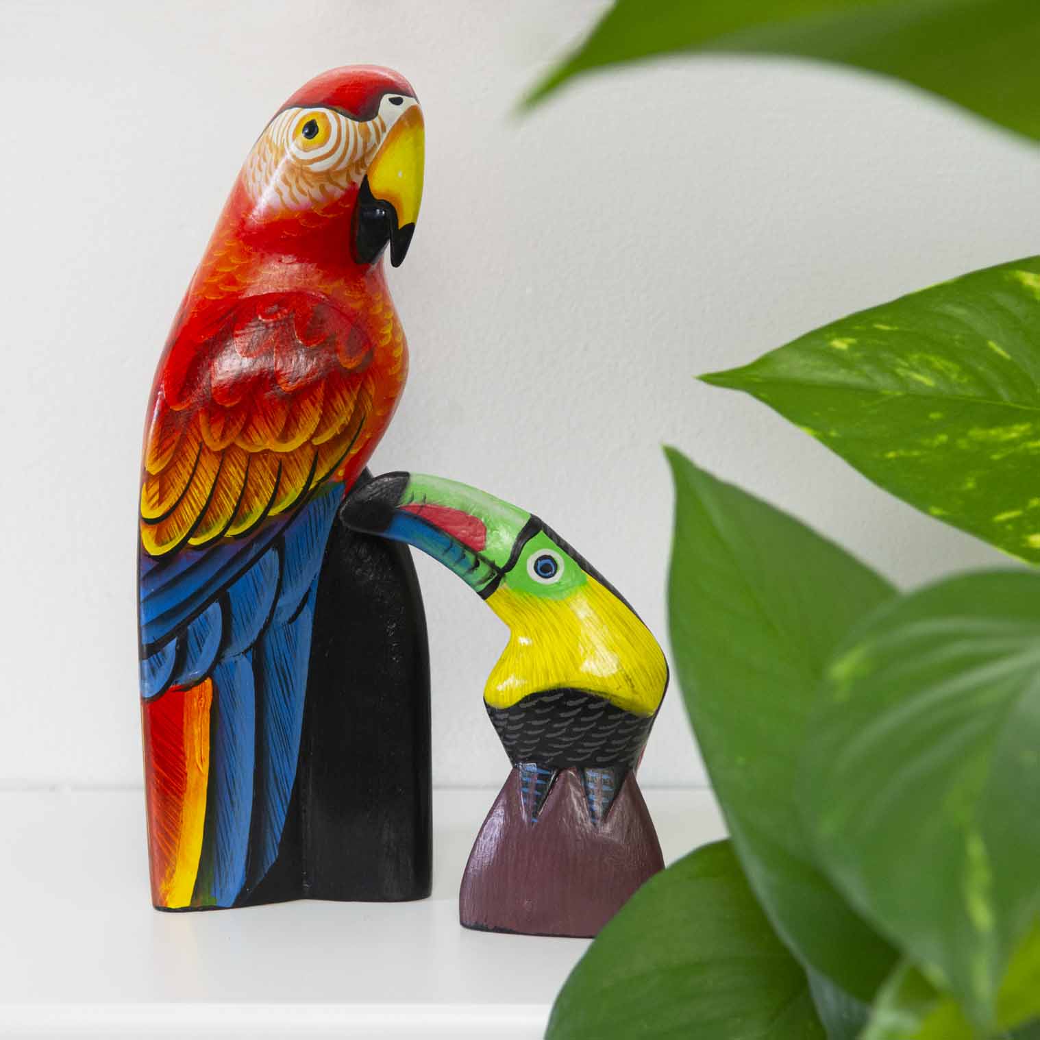 Painted Toucan Carving