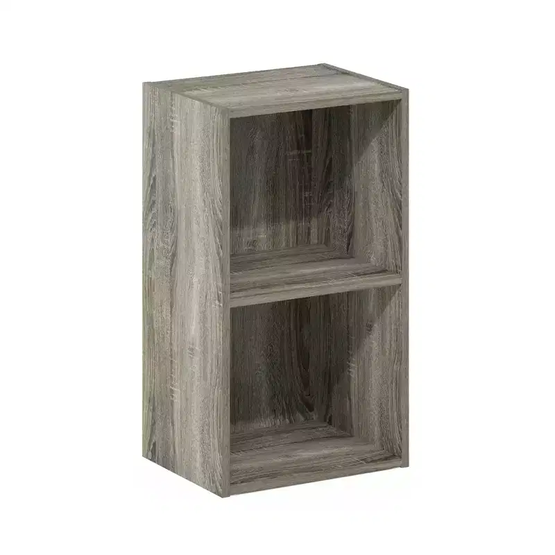 2 Cube Storage Bookcase Multi-functional Dispaly Bookshelf Cabinet Furniture,French Oak