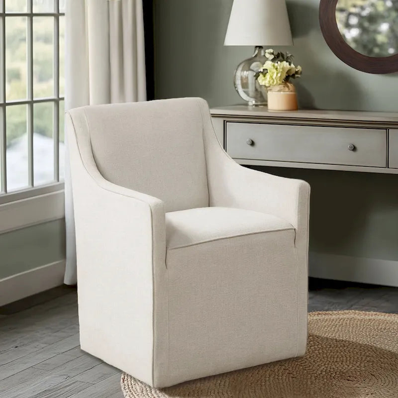 Dining Arm Chair with Casters