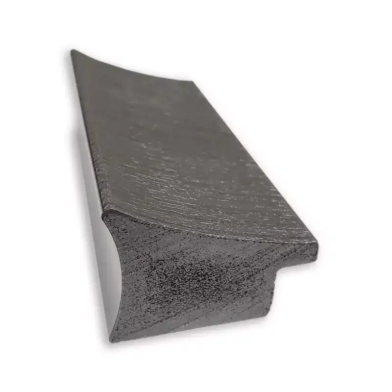 39" x 27" Non-Beveled Elegant Brushed Pewter Narrow Wall Mirror - Amanti Art