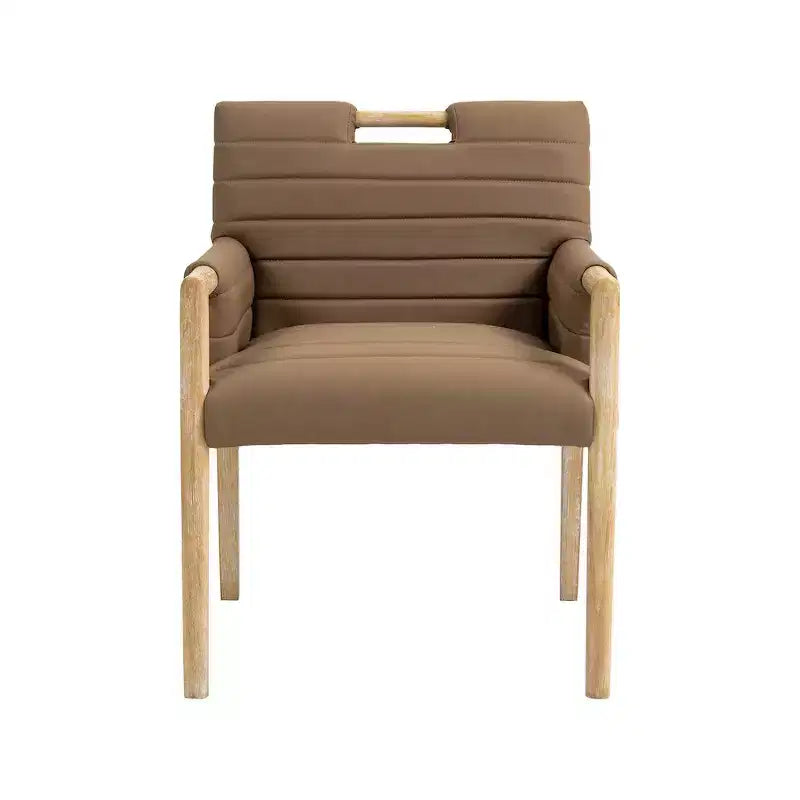 Vegan Leather Dining Arm Chair