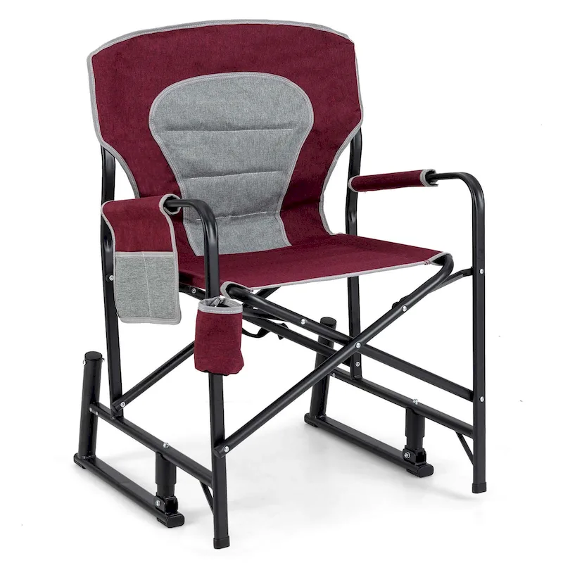 Goplus Outdoor Rocker Camping Chair for Adults with Dual Springs - See Details