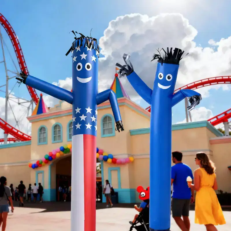 VEVOR Inflatable Tube Man with Blower, 6 ft Tall, Wacky Waving Wind Flying Inflatable Dancing Tube Guy with 1/15 HP IPX3 Waterproof,Multicolor