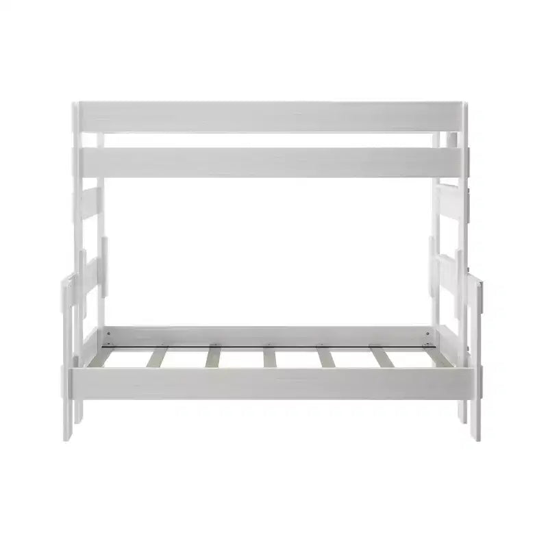 Twin over Full Bunk Bed, Modern Farmhouse Solid Wood for Kids