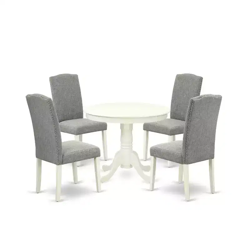 Southwestern Dining Set - 5 Piece Table & Chair Set - Antique Style - 36 Inch Round Table
