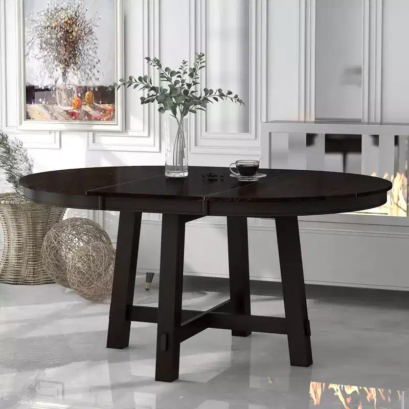 Farmhouse Dining Table with 4-Leg X-Shaped Base and 16