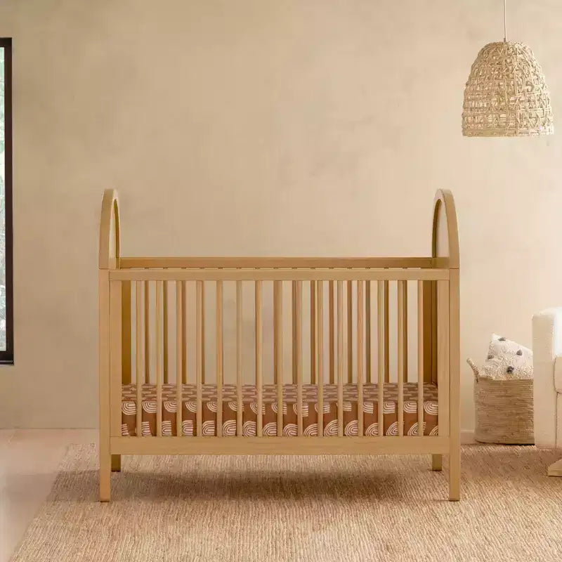 Boho Cane 3-in-1 Convertible Crib with Toddler Bed Conversion Kit