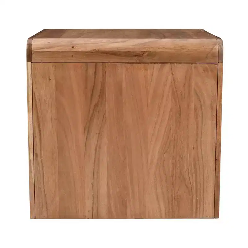 Jofran,Brooklyn Mid-Century Modern Solid Wood Square Waterfall Curved End Table