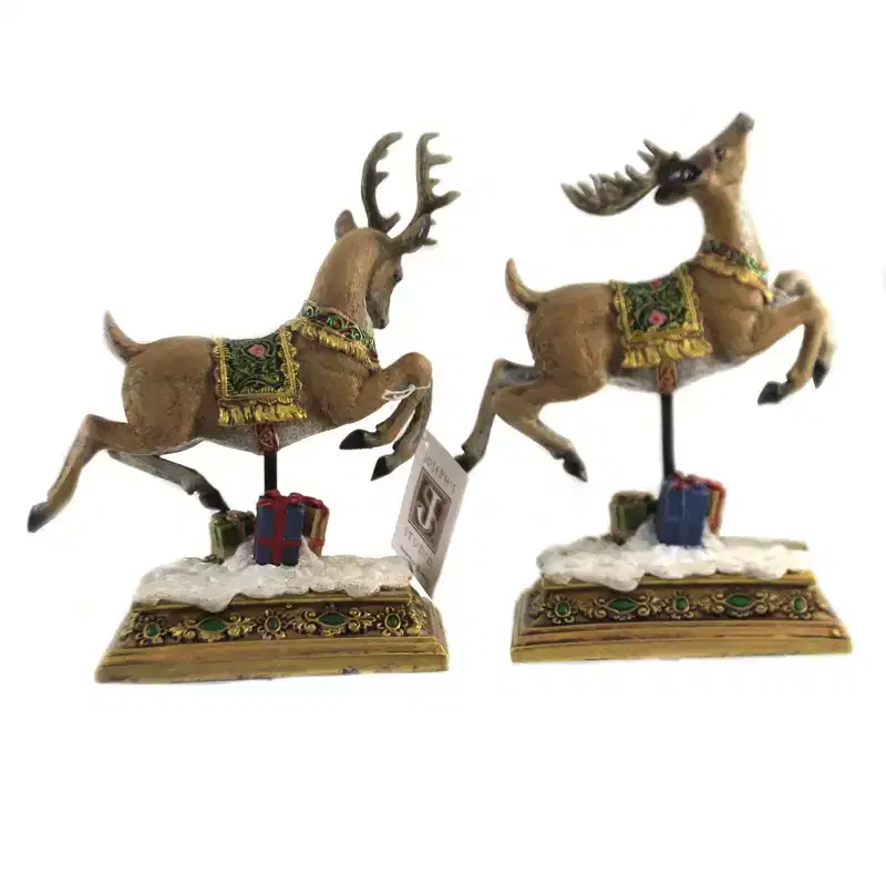 Joseph Studio 6.5 Inch Deer Stocking Holders Christmas Stocking Holder , Christmas Decor Joseph's Studio, Reindeer (2PC)