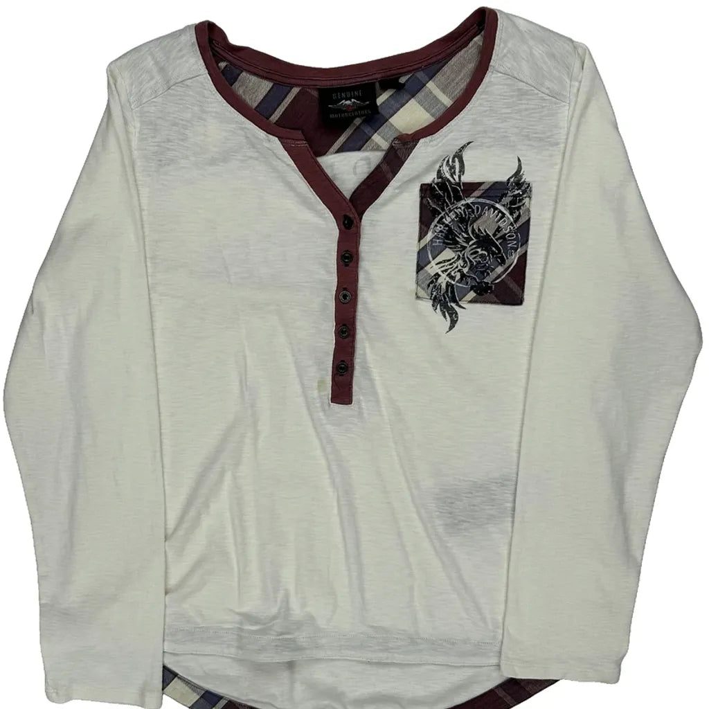 Long Sleeve T-Shirt Women Regular Fit Round Neck White Cotton