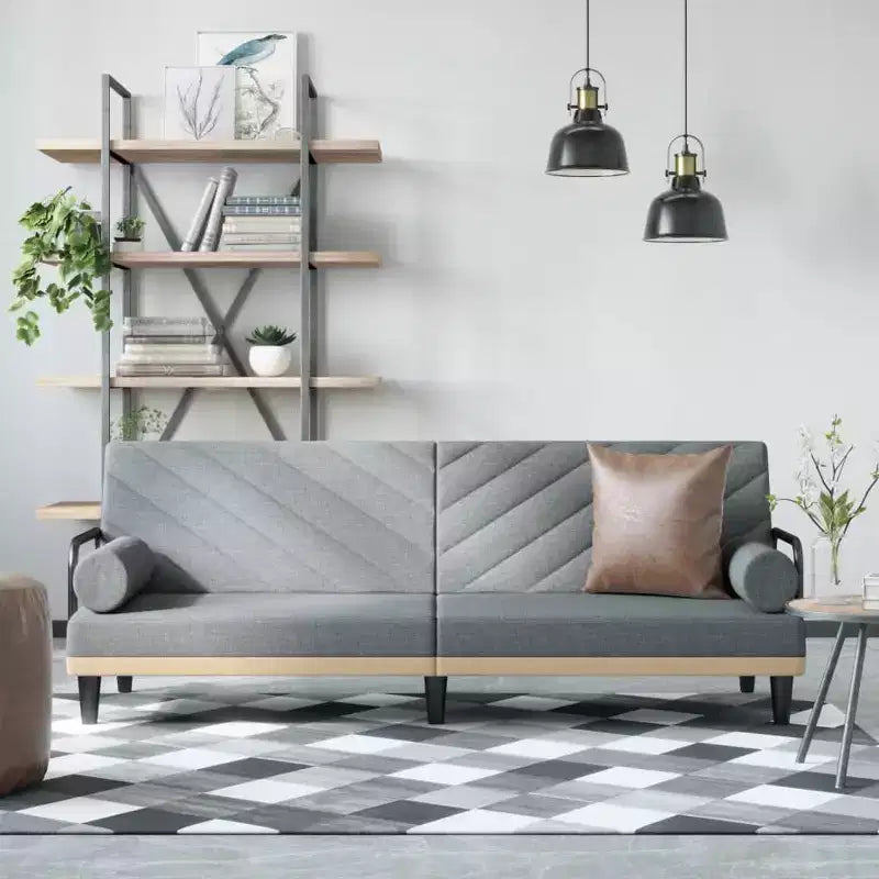 Sleeper Sofa with Armrests - Fabric Loveseat Recliner