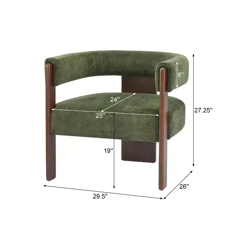 Christopher Knight Home Noah Modern Rubberwood Upholstered Accent Arm Chair