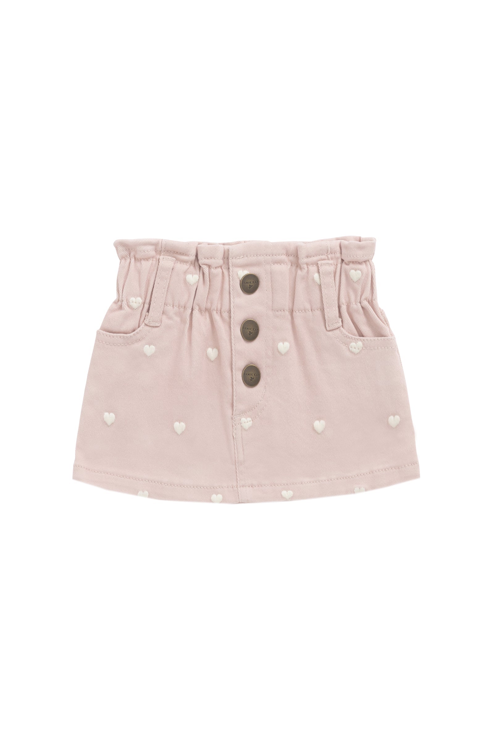 Classic Neutral Solid Cotton-Elastane Tiered Skirt with Elasticated Waistband for Girls Everyday Spring-Summer (1Y�C10Y)