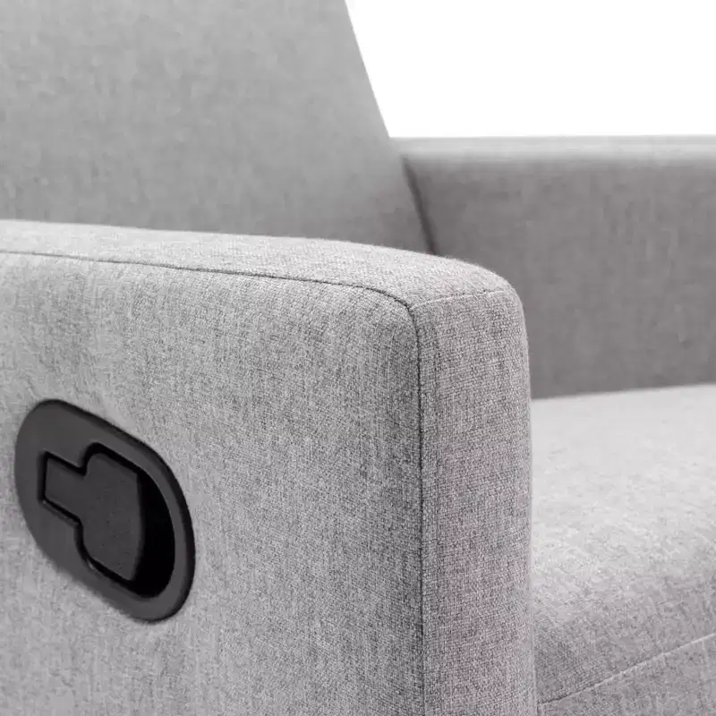 GDFStudio Peggy Modern Upholstered Rocker Nursery Chair with Plush Glider Swivel and Adjustable Recline