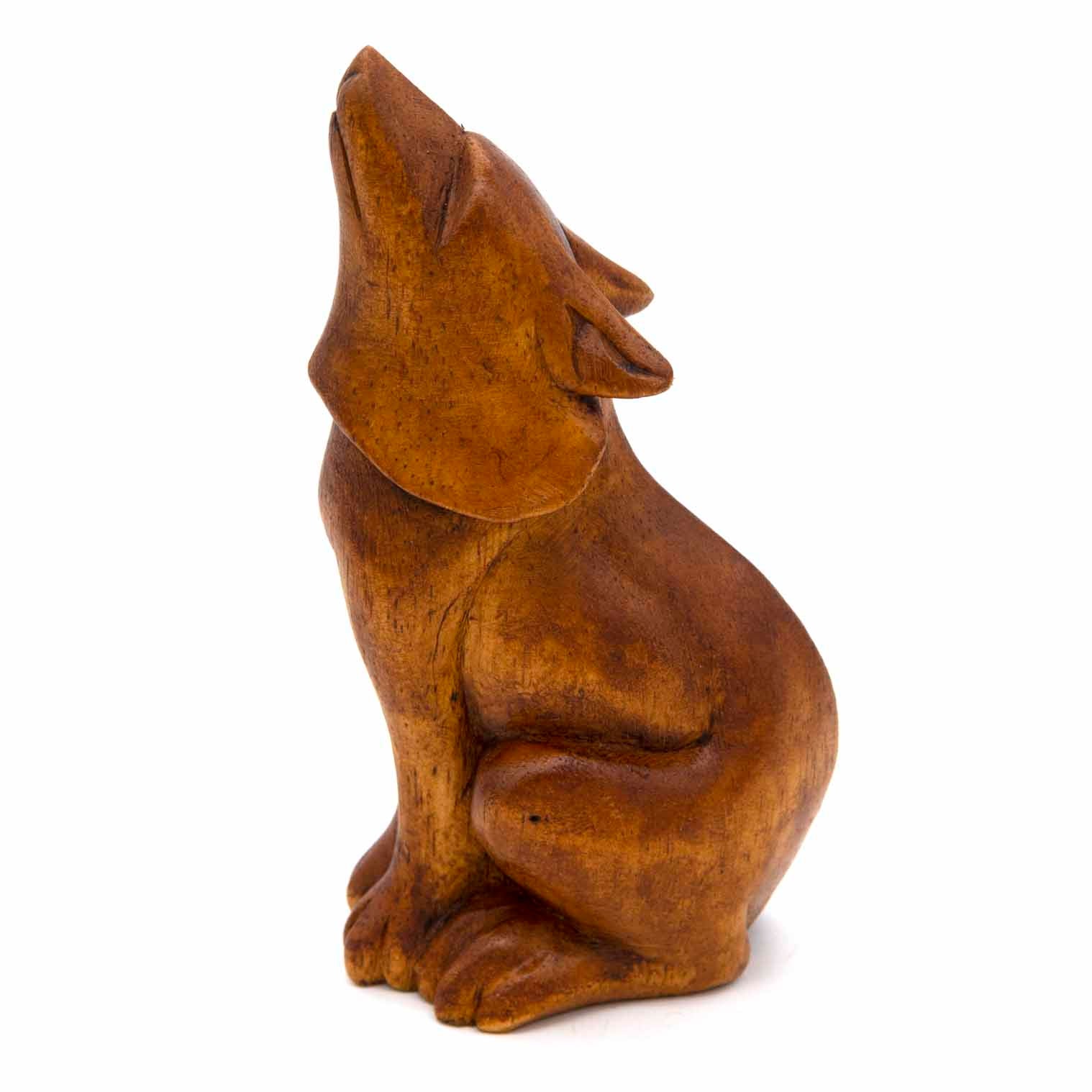 Howling Wolf Carving, Medium