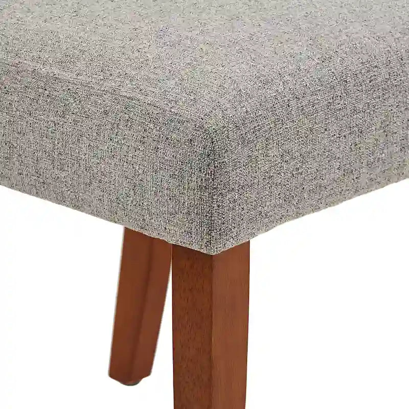 Upholstered Fabric Keyhole Dining Chair